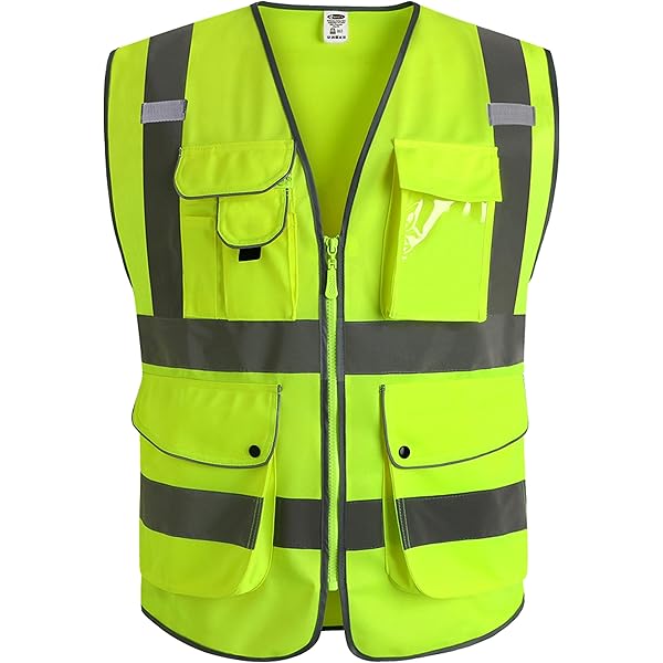 Amazon.com: XIAKE 9 Pockets Class 2 High Visibility Reflective